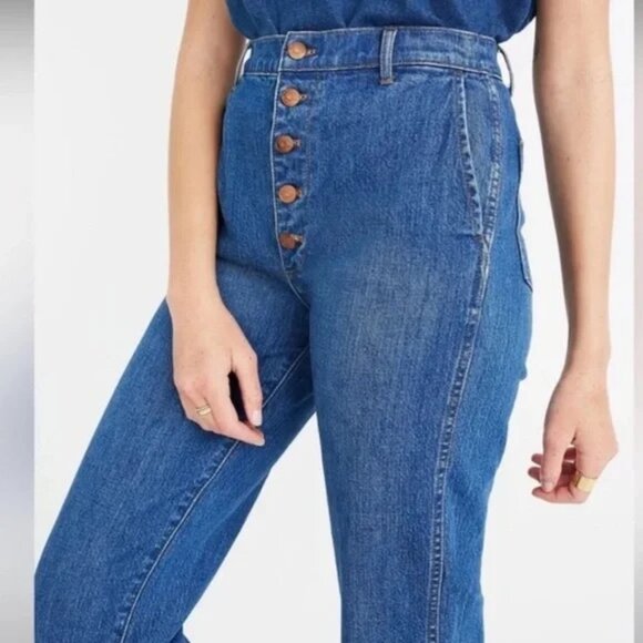 Madewell Tapered Jeans in Eastgate Wash: Button-Front Size 25 - Picture 4 of 7